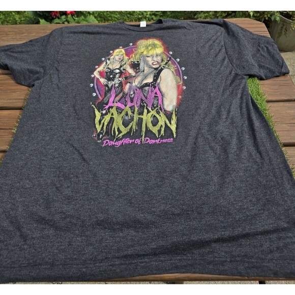 Luna Vachon T-Shirt Mens Size XXXL Dark Gray Daughter Of Darkness Wrestling - Picture 3 of 11